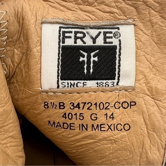 Frye Brown Molly D Ring Buckle Ankle Boots Size 8 1/2 Women's - Picture 2 of 10